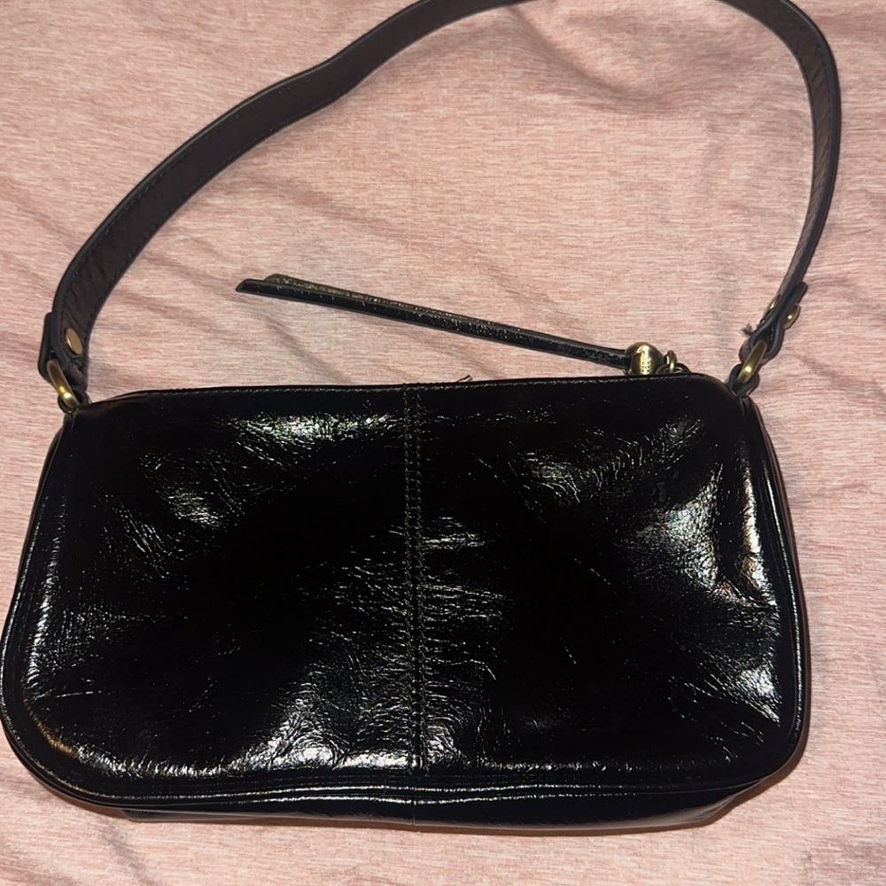 Small hobo mini shoulder bag in black